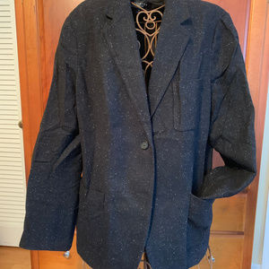 NWOT Black w/ white specks Talbots Jacket Size 16